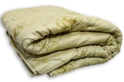 Одеяло миниевро (200х217) Верблюжья шерсть 150 гр/м ПРЕМИУМ (глосс-сатин)